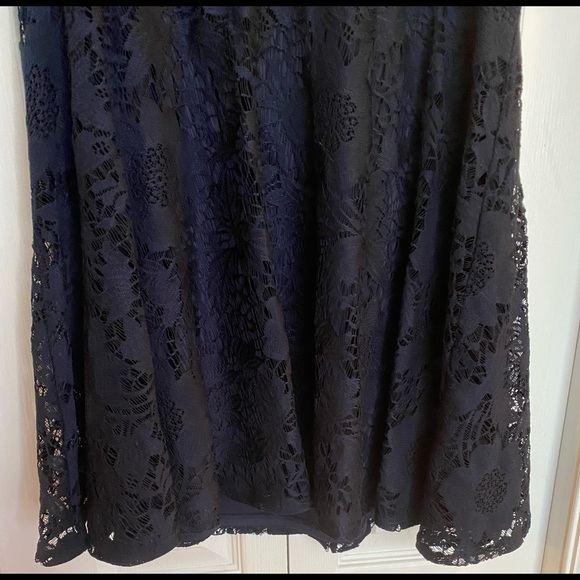 Aeropostale  Navy Blue Lace Skater Dress Sleeveless Sz XL. Runs Small - Picture 5 of 6